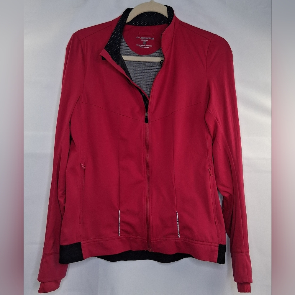 Brooks Women's Cherry Red Activewear Jacket Size M Running Full Zip Gorpcore